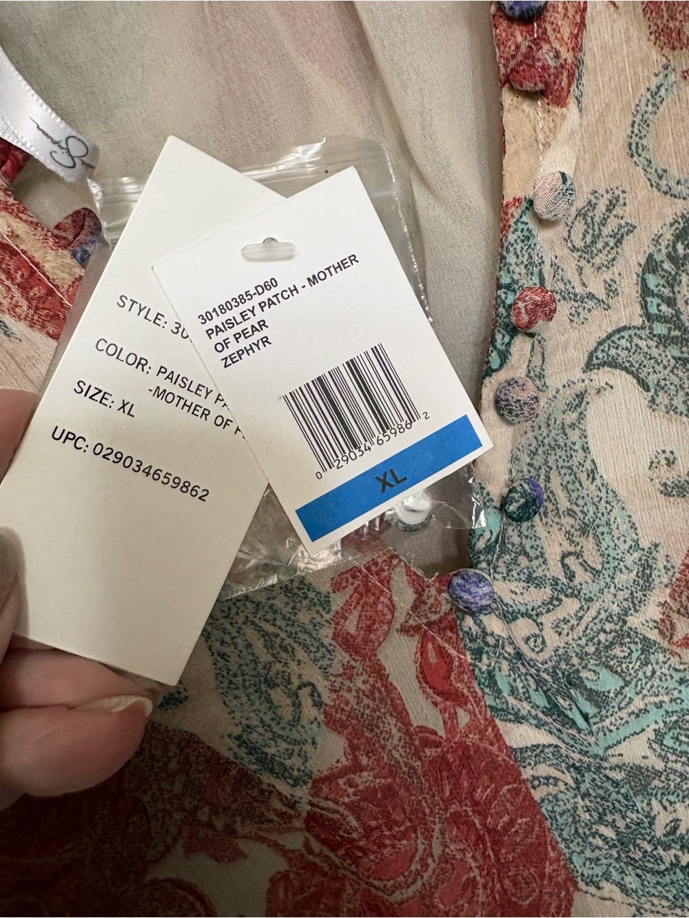 Jessica Simpson Blue Floral Dress Zephyr Long Sleeve. XL - Picture 4 of 13